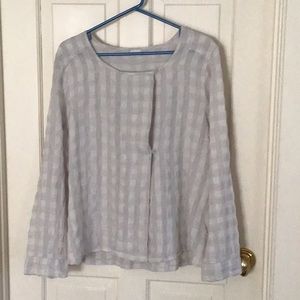 Checked linen and cotton blouse from Poetry